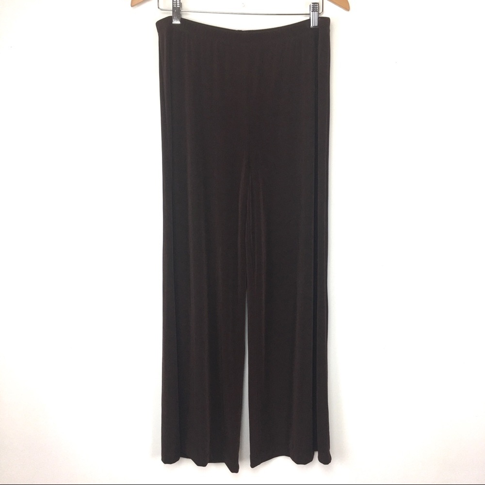 Chocolate brown Chico's Travelers wide leg pants!